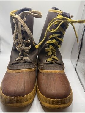 vintage Sorel Arctic Pac leather and rubber winter duck boots men’s size 12